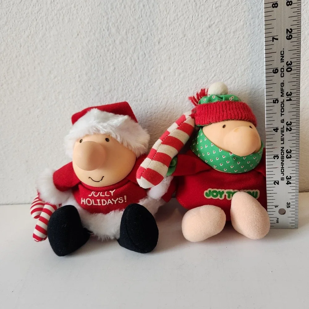 VTG 1980s ZIGGY Joy To You Jolly Christmas Plush Dolls‎ Lot Bundle Of 2